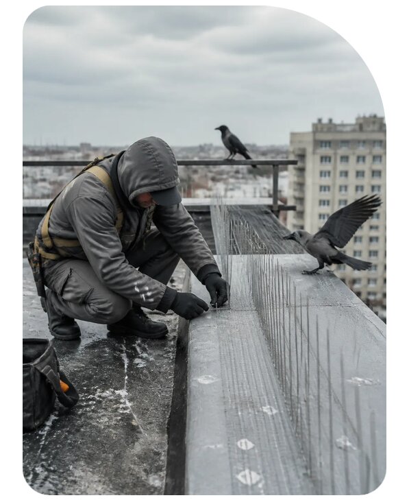 Защита от ворон под ключ в Костроме по цене от 5105 р. | Сенат-Кст
